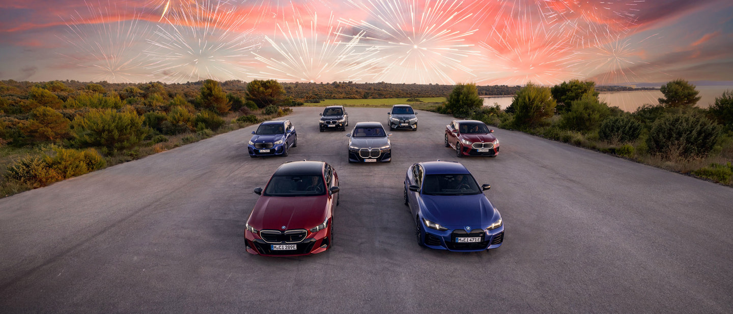 BMW modeller med nytårfyrværkeri