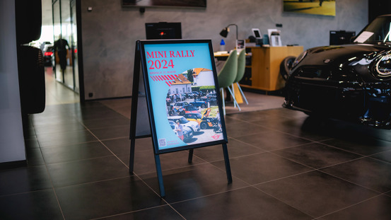 Skilt for MINI Rally 2024.