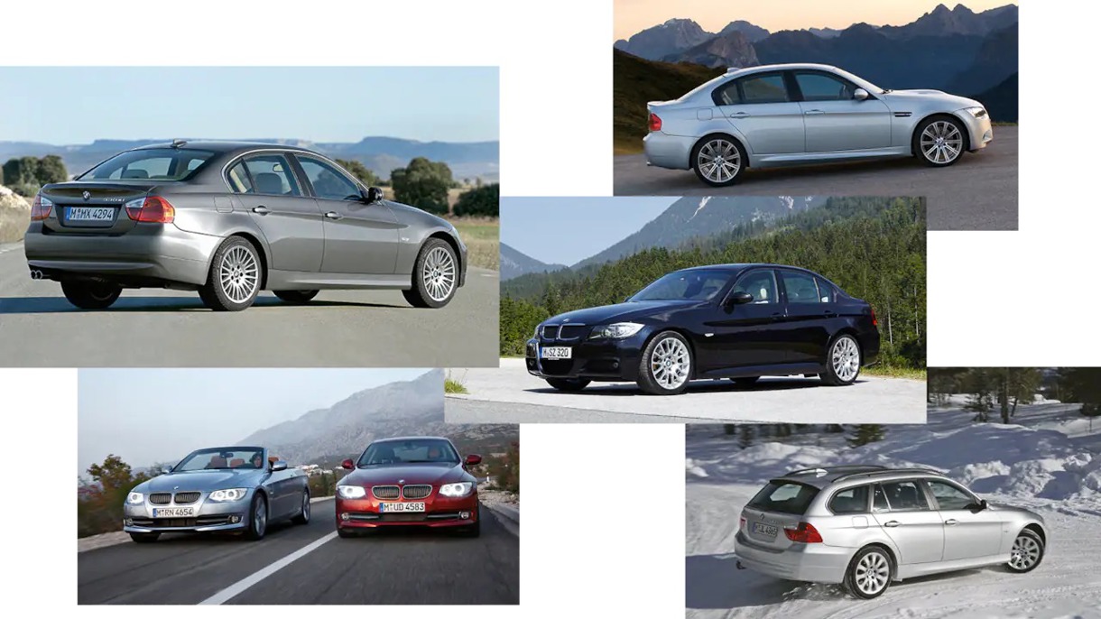 Billedecollage af 5. generation  BMW 3-serie