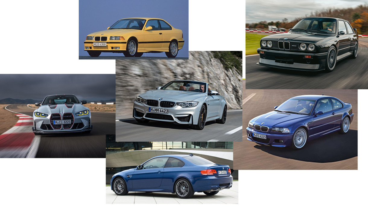 Billedecollage generationer af BMW M3
