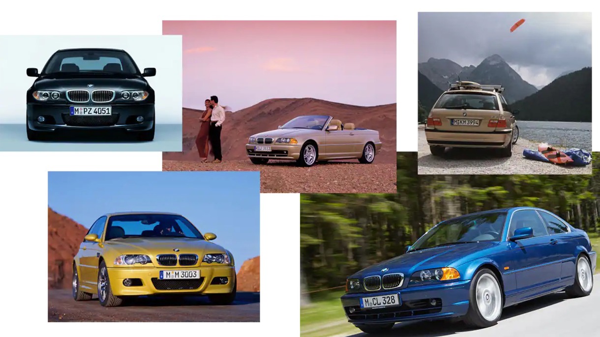 Billdecollage af 4. generation BMW 3-serie 