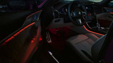 Lyslister i kabinen på M8 Gran Coupe 