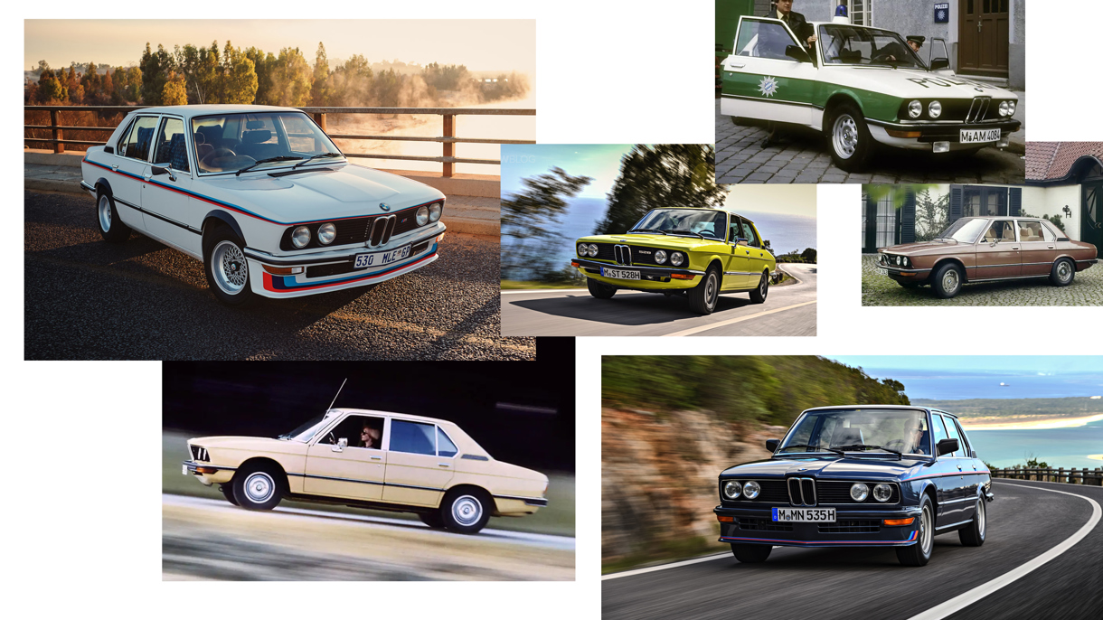 Billedecollage 1. generation BMW 5-serie 