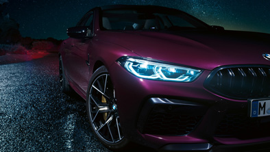 Forlygter på BMW M8 Gran Coupe 