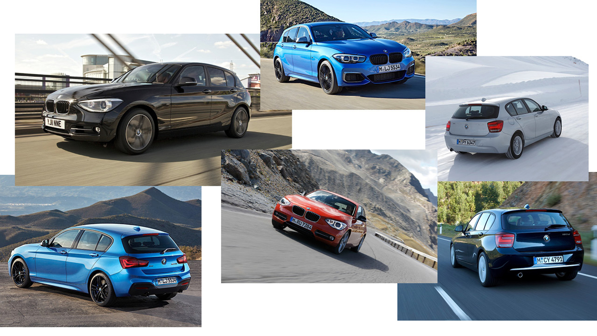 Billdecollage af 2. generation BMW 1-serie 